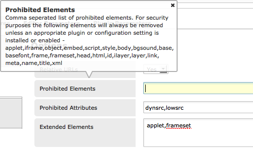 extended elements